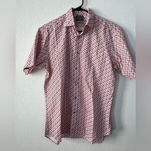 Thomas Dean Short sleeve Shirt Bicycle Pattern Size Medium